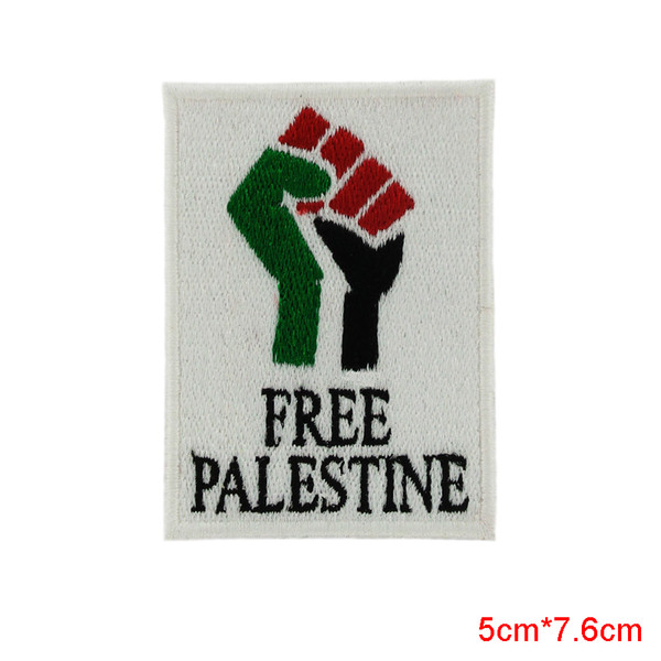 new arrive FREE PALESTINE PALESTINIAN FLAG PATCH patches backpack BADGE IRON ON EMBROIDERED 75%emb sew on