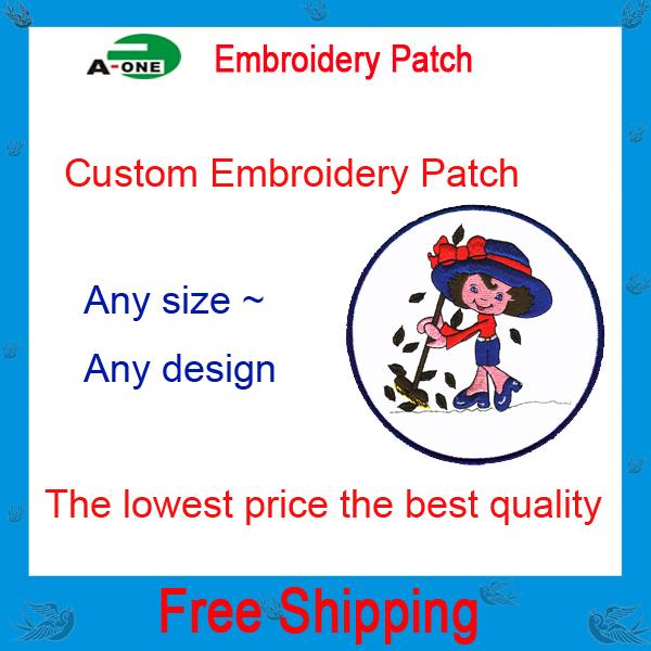 2019 Free shipping Custom Computer Embroidery Patch & Badge garment accessories for customized patch DIY Accessory Sewing Supplies