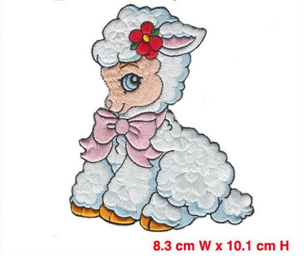 Free Shipping New arrival 1 pc Sheep Iron On animal Embroidered Patches garment Appliques accessory Cloth paste