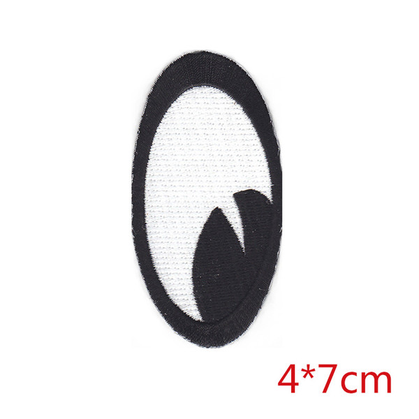 moon eye looking right eyeball biker retro iron-on embroidered patch DIY Sewing Supplies Stickers Appliques for Backpack hat