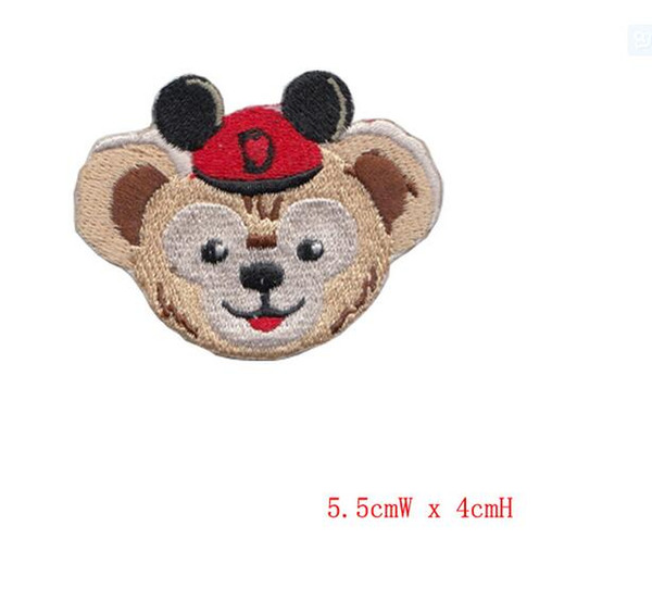 10pcs/lot Kid Cartoon Mix Animal Bears Embroidery Iron On Patches Clothes Appliques Sew On Motif Badge For DIY Clothing Bag