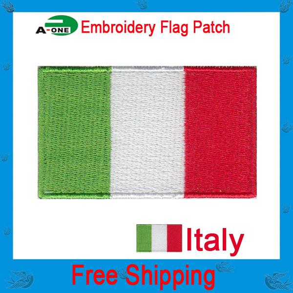 italy Flag patch applique embroidery blossom Hot melt adhesive clothing patch 10PCS accessories High Quality free shipping