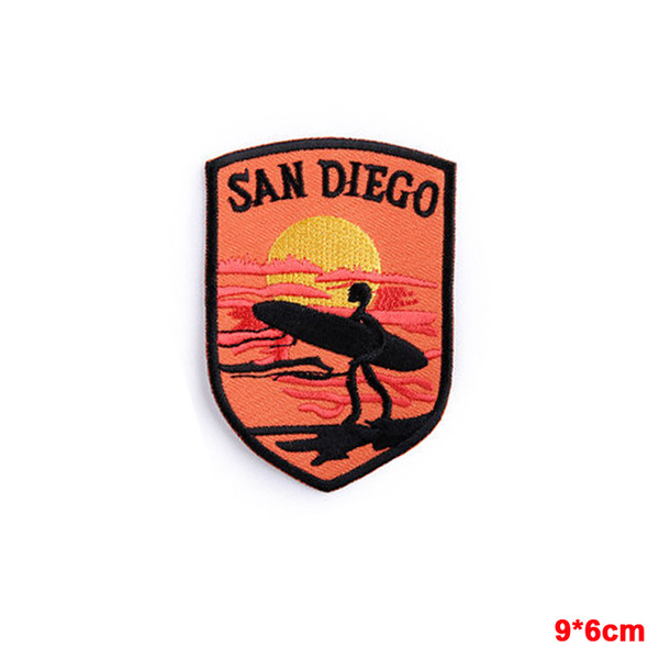 San Diego Embroidered Vintage Style Patch Badge Emblem iron on fabric applique decoration Fabric Sewing patch