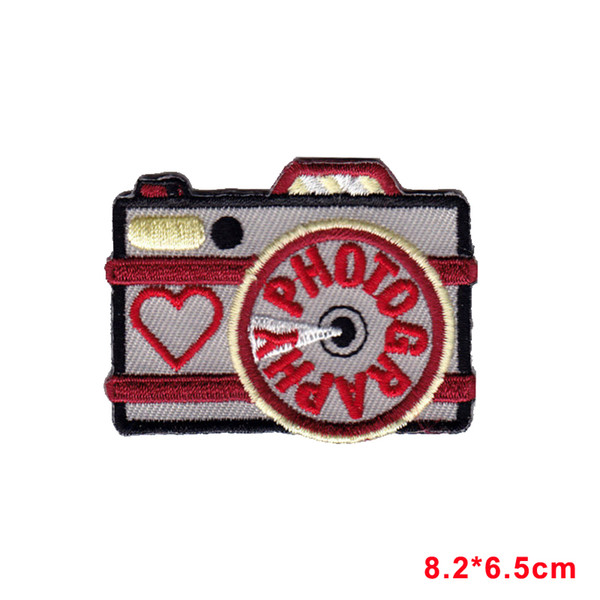 PHOTOGRAPHY CAMERA PROFESSION HOBBY Iron On Embroidered Patch FOR CLOTHING BAG Stickers Appliques fabric applique decoration