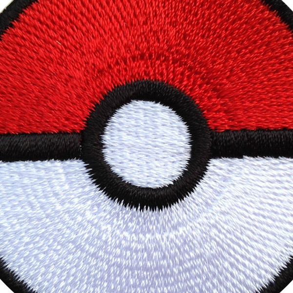 POKEBALL STORING EMBROIDERY IRON ON PATCH BADGE hot cut for clothing Cartoon Minioned Clothes Patches Stickers Appliques