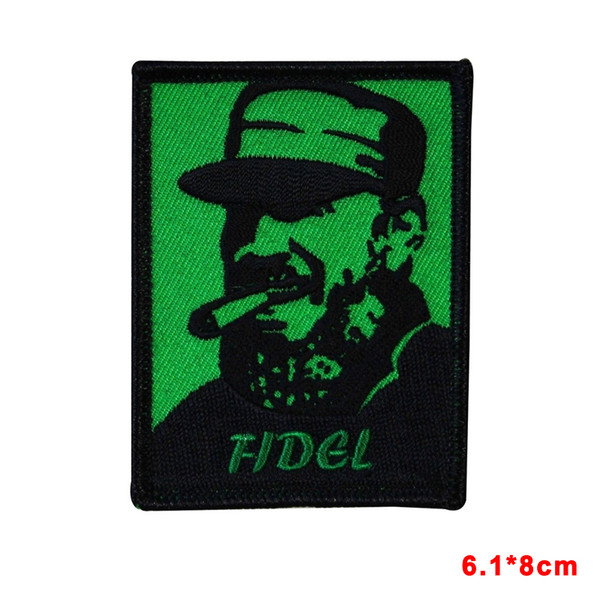 Communist Revolutionary David Cherry Artist Patch Cuba's Fidel Castro RARE Applique On Hat Vest Jacket patch