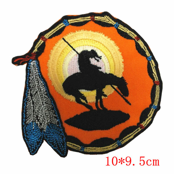 END OF THE TRAIL SOUTHWEST-WESTERN Iron On Embroidered Applique Southwest Stickers Apparel Accessories patch for clothing 5 3 Review(s)|10 T