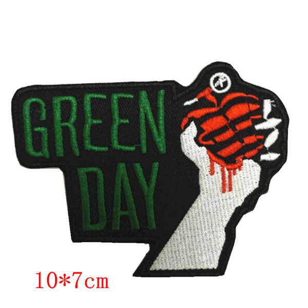 Green diy hand catch crab badge embroidered sew iron on patch repair clothes patch Stickers Apparel Accessories