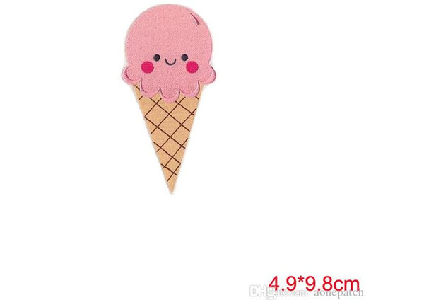 delicious Ice cream EMBROIDERED IRON ON PATCH banksy DIY Apparel Accessories Badge Applique PatchesRein Deer Iron On Patch E