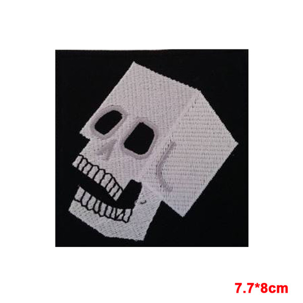 SEW IRON PATCH EMBROIDERED Biker Skull Fire Pirate Bike Motorcycle DIY Apparel Accessories hats Badge Patches