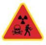 Biohazard radiation warning danger sign symbol applique sew applique embroidered iron-on patch Stickers Appliques Badge Patches