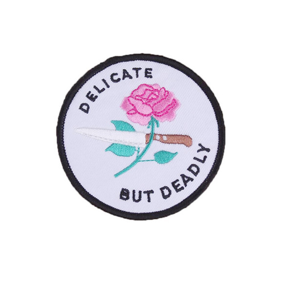 a rose Badges, down patches, clothes, jeans,cloth stickers, embroidery, applique, holes, patterns, sewing allowance Sew On Embroidered Patch