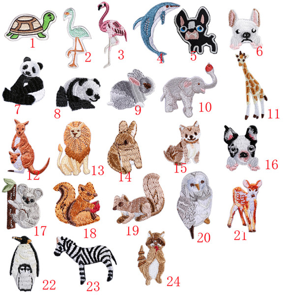 Cute trumpet animal embroidered cloth sticker for children's clothing embroidered badge decoration stickers DIY Apparel Accessories