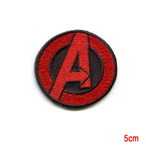 AVENGERS Small Red A EMBROIDERED IRON-ON PATCH marvel hulk captain america DIY Accessory Sewing Supplies patch