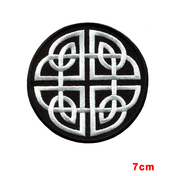 Celtic knot Irish goth biker tattoo wicca magic applique embroidery iron-on patch for Stickers Apparel Accessories