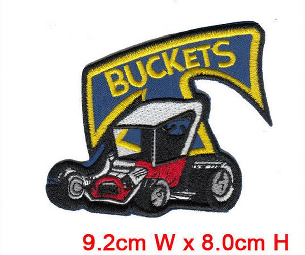 free shipping 15 pcs/lot bucket car Embroidered Iron on Patches for Clothing Jacket Jeans Clothing Badge Stickers Apparel Accessories