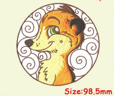 New design animal series lovely fox patch computer embroidery badge iron on cloth or bag free shipping can be custom