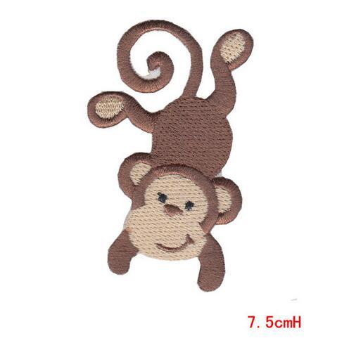 New arrival cute monkey 10 pcs popular cartoon animal Iron On embroidery Patches garment Appliques free shipping