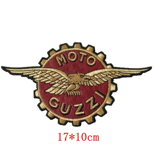 hot seller Patch of Moto Guzzi Corona Aquila Stickers Appliques embroidery iron on badge free shipping