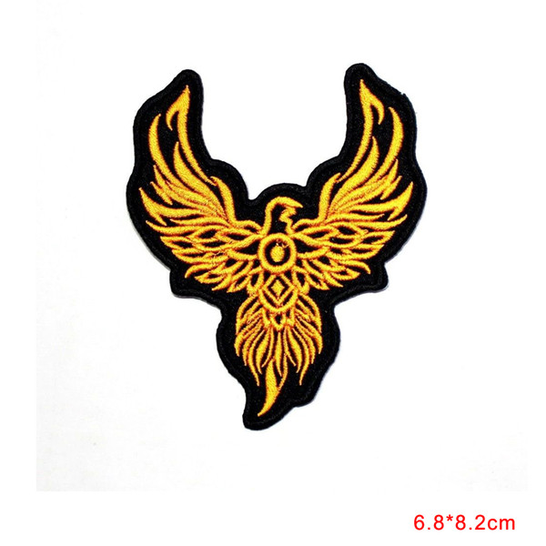 new arrival Phoenix Fire Bird Tattoo Patch Biker Rocker Motorcycles Boxing T-Shirt Iron on clothing embroidery patch