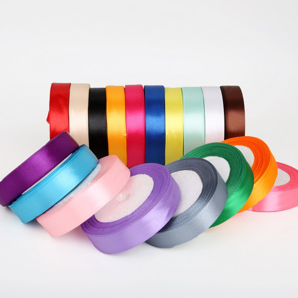 Pick Color 25 Yards 20mm Satin Ribbon for DIY Bow Craft Decor Wedding Party Decoration Gift Wrapping Scrapbooking Supplies