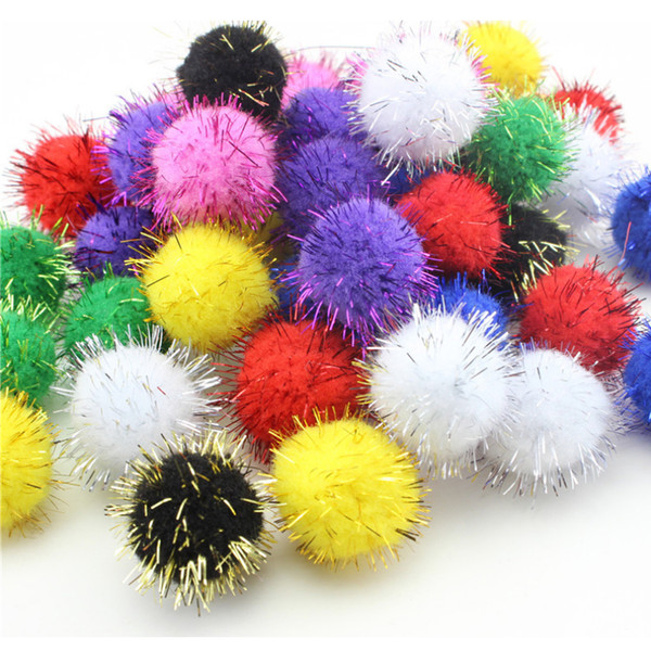 DIY Craft Supplies CCINEE 10/15/20/25mm Glitter Polypropylene Mini Fluffy Soft Pom Poms Pompoms Ball Handmade Kids Toys DIY Craft Supplies