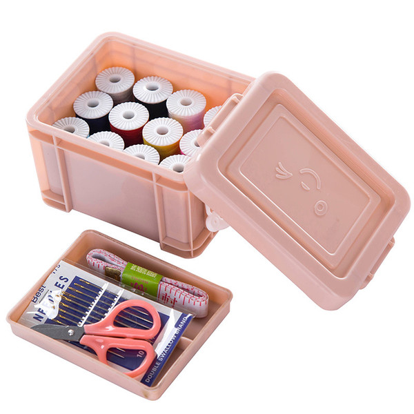 5 Colors Sewing Tools Set Sewing Kit 15 Piece Household Sewing Thread Storage Box