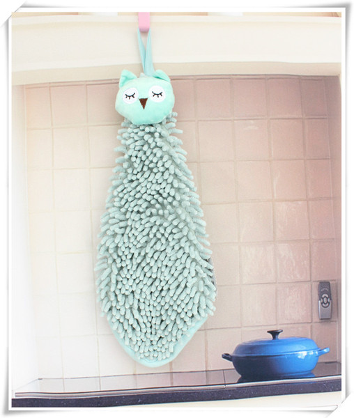 Animal Hand Towel cute Cartoon Handkerchief chenille Microfiber Wash Towel Can Be Hung Kitchen used Dry Your Hands Quickly