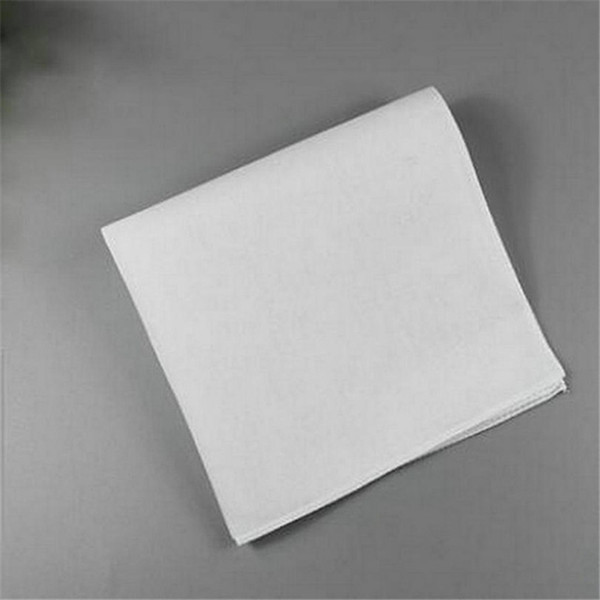 100% Cotton Male Table Satin Handkerchief Pure White Hankerchiefs Cotton Towel Mens Suit Pocket Square Handkerchief whitest