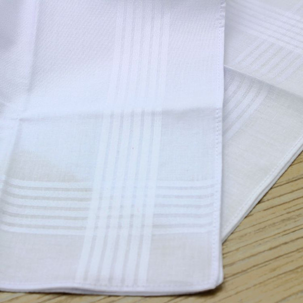 24pcs/lot 100% Cotton Satin Handkerchief White Color Table Handkerchief Super Soft Pocket Towboats Squares 34cm Free Shipping