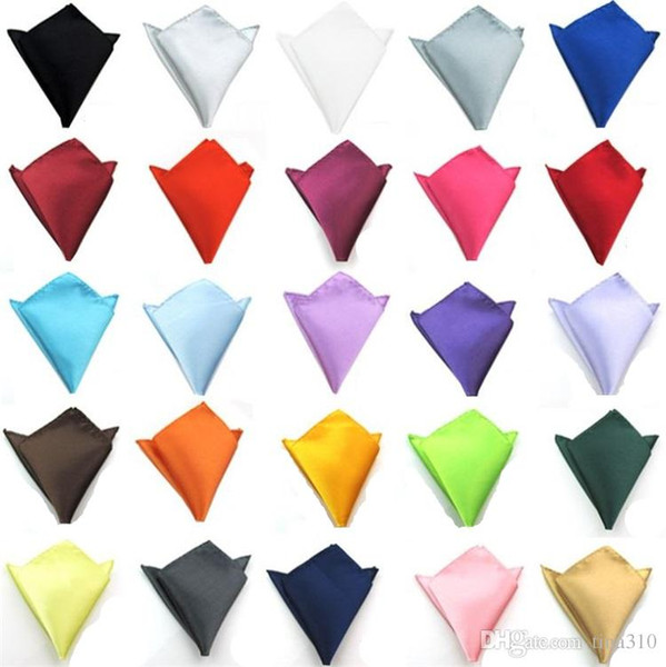 Pure color suit pocket napkin face towel Wedding dress breast handkerchief Black blue green yellow purple T4H0247