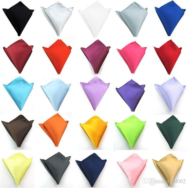 Pure Colors Pocket Handkerchief Fashion For Men Square Satin Fabric Napkin Formal Wear Suit Chest Scarf Hot Sale 1 2ys BB