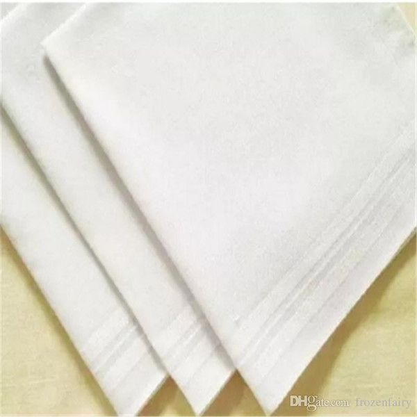 200pcs/lot New 100% cotton male table satin handkerchief towboats square handkerchief whitest 34cm 2017 hot 2017090204