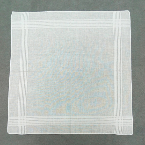 100% Cotton Handkerchief White Hanky Pocket Squares Hanky 40cm*40cm