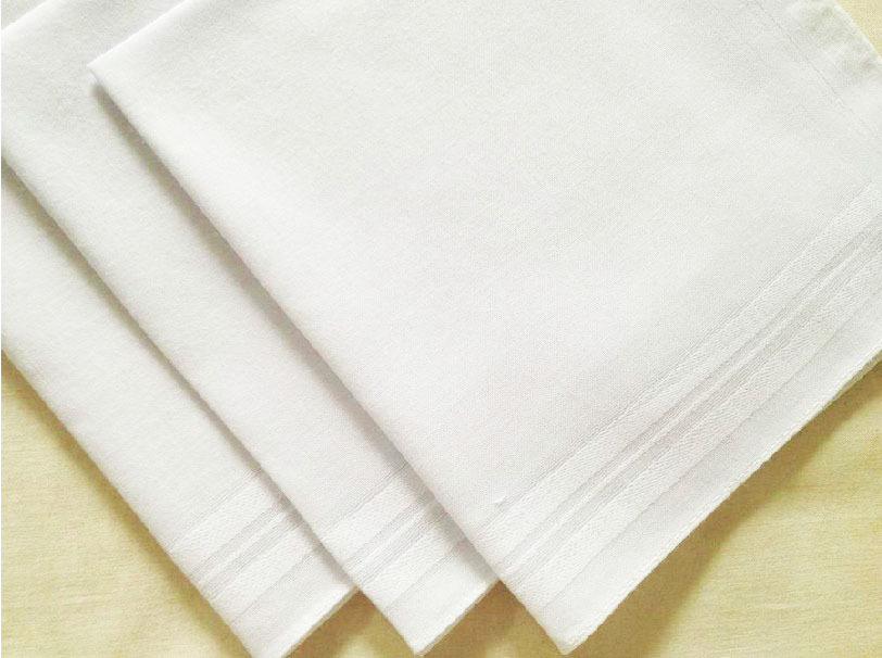 50pcs/lot 100% cotton male table satin handkerchief towboats square handkerchief whitest 34cm pj0079