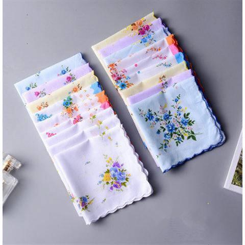 100% Cotton Handkerchief Cutter Ladies Handkerchief Craft Vintage Hanky Floral Wedding Party Handkerchief 30*30cm Random Color