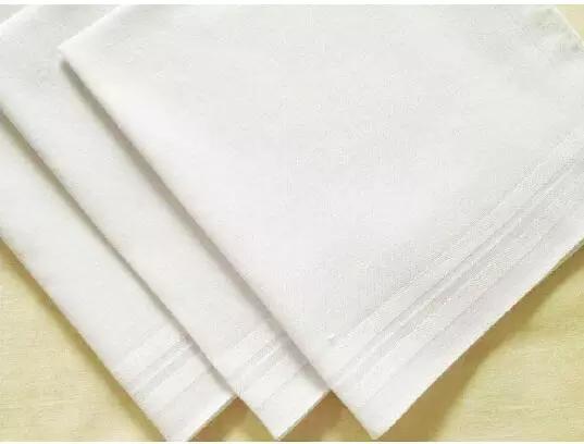 100pcs/lot New 100% cotton male table satin handkerchief towboats square handkerchief whitest 34cm Free Shipping