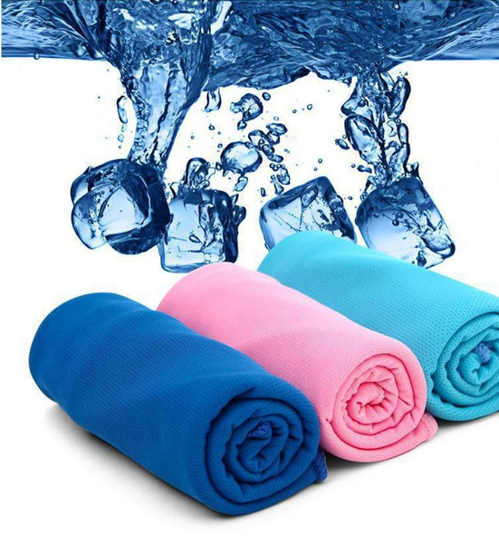 Gifts package Cold Towel Summer Sports Ice Cooling Towel Double Color Hypothermia cool Towel 35*80cm for sports children Adult free ship