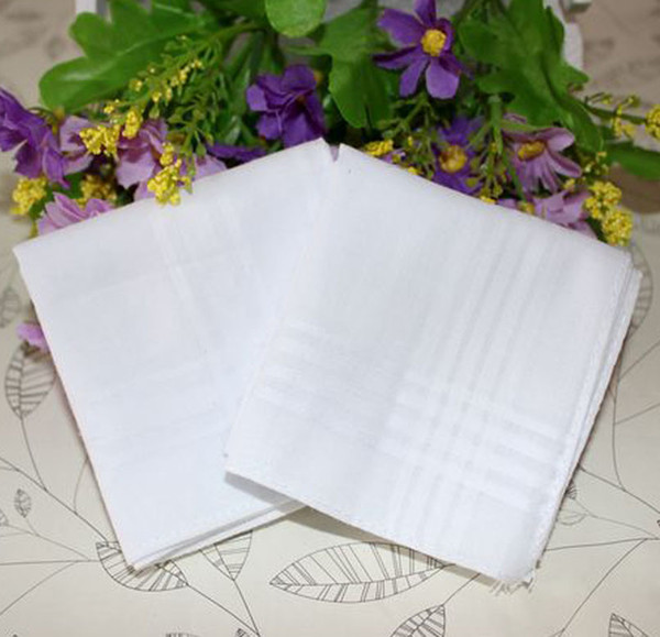 Wholesale 50pcs/lot 100% Cotton White Male Table Satin Handkerchief Towboats Square Handkerchief 34cm MF101 Free Shipping