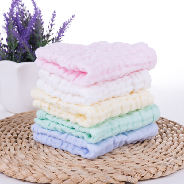 Can pick color 6 layer washed gauze square gauze cotton handkerchief 30*30 small towel washed color face towel