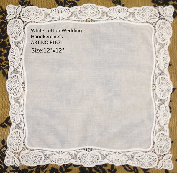 Set of 12 Fashion Wedding Handkerchief Hankies Hanky 12