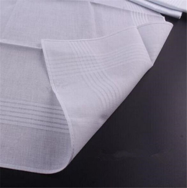 38cm white cotton male table satin handkerchief towboats square handkerchief C180