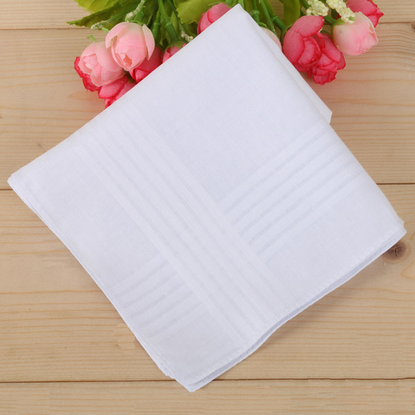 40*40CM 100% cotton male table satin strip handkerchief towboats square handkerchief whitest Cheap pocket Handkerchiefs free shipping