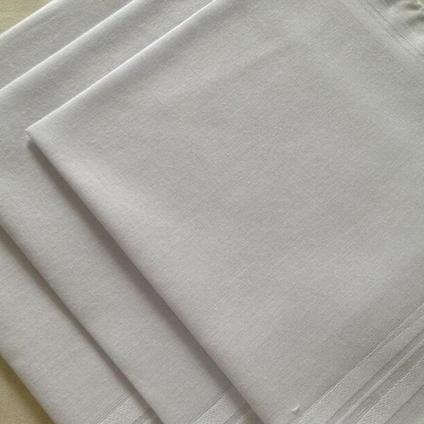 24pcs/lot 100% Cotton Satin Handkerchief White Color Table Handkerchief Super Soft Pocket Towboats Squares 34cm Free Shipping