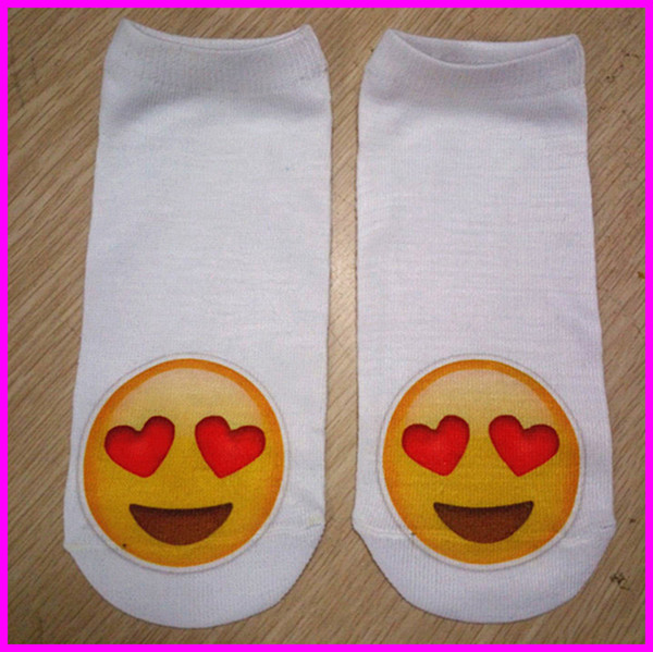 2016 HOT Printing Emoji Socks Cartoon Ladies Slippers Women's Socks Ankle Socks For Girls Teenagers Cute Low Cut Sock Protective Sleeves