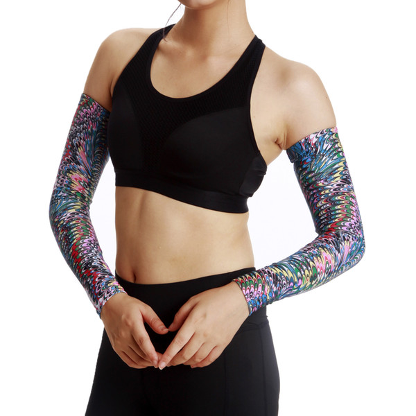 Sun-protective Sleeve Snake Skin Antiskid Sleeves Sports Ice Silk Cool Sleeve Cycling Tattoo Protector Elbow Sleeve