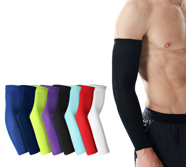 Pure Colors Sports Sleeve For Arms Elastic Breathable Farbic Sleeves To Cover Arms For Women&Men UV Sun Protection Sleeves 8 Colors