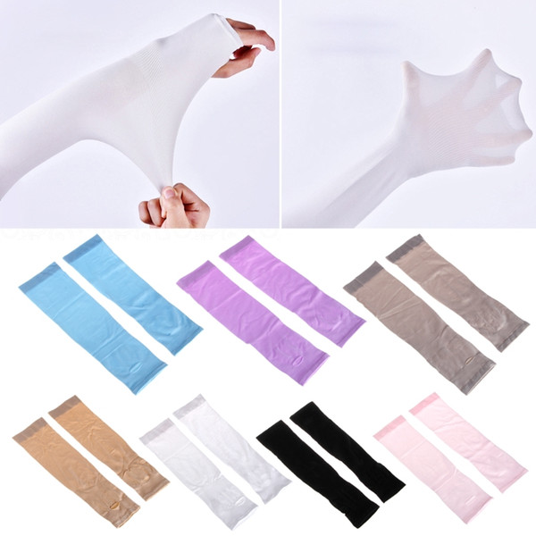 Breathful 7 Colors Polyster UV Sun Protection Cooling Sport Arm Sleeves Women Men Gloves Cover for Camping Hiking Golf Bike Cycling