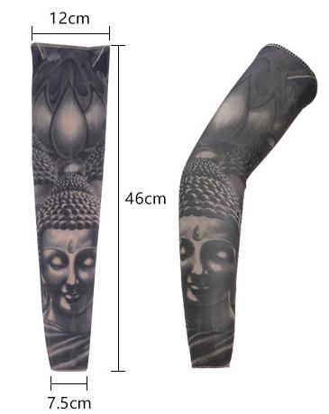 5 Pcs/lot new mixed 92%Nylon Elastic Fake Slip On Temporary Tattoo Sleeve Designs Body Arm Stockings Tatoos for Cool Men Women