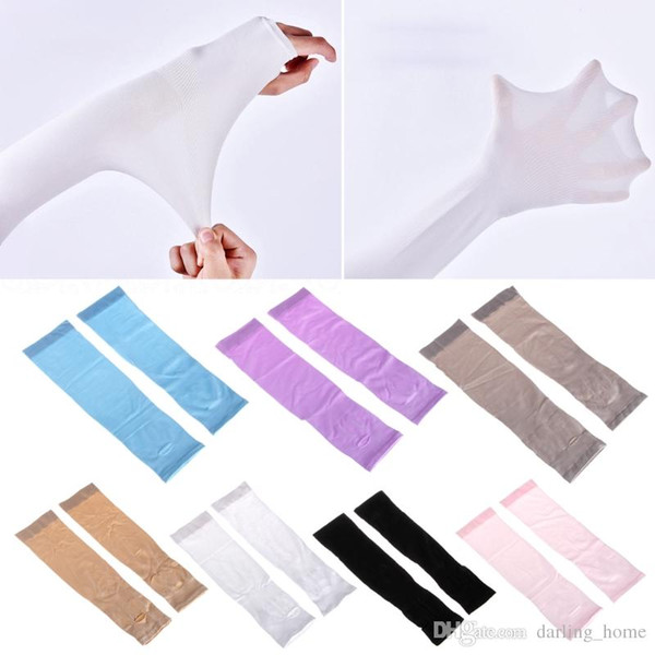 Breathful 7 Colors Polyster UV Sun Protection Cooling Sport Arm Sleeves Women Men Gloves Cover for Camping Hiking Golf Bike Cycling